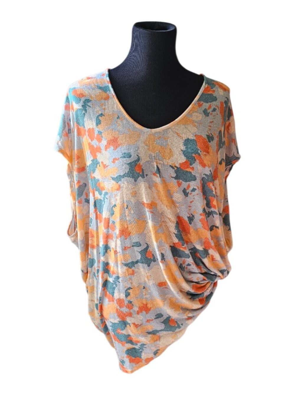 Akemi + Kin Anthropologie Oversized Dolman Floral Abstract Top Small